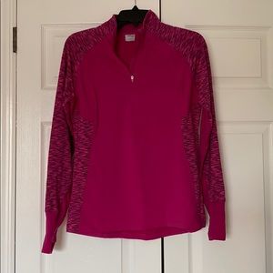 Long sleeve quarter zip work out sweatshirt